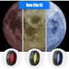 image125 Inch Astronomical Telescope Accessory Set with Carry Case  Telescope Plssl Eyepiece Set Filter Set 2X Barlow LensTelescope Accessory Set