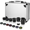 image125 Inch Astronomical Telescope Accessory Set with Carry Case  Telescope Plssl Eyepiece Set Filter Set 2X Barlow Lenseyepieces and filters set
