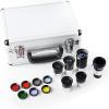 image125 Inch Astronomical Telescope Accessory Set with Carry Case  Telescope Plssl Eyepiece Set Filter Set 2X Barlow Lenseyepieces and filters set