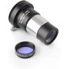 image125quot Moon Filter ampamp 2X Barlow Lens Kit for Telescope Eyepieces