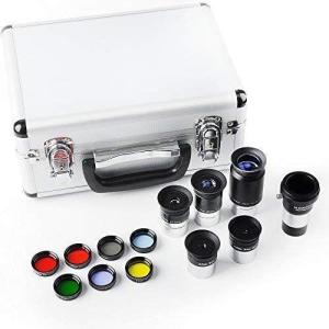 image125 Inch Astronomical Telescope Accessory Set with Carry Case  Telescope Plssl Eyepiece Set Filter Set 2X Barlow Lenseyepieces and filters set