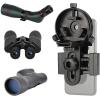 imageSOLOMARK Cellphone Mount for Vortex Bushnell Celestron Barska Spotting Scope Big Eyepiece Work with Binoculars Monocular Spotting Scope Telescope for Almost SmartphoneCellphone mount for big eyepiece