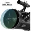 imageTelescope 130EQ Newtonian Reflector Telescopes for Adults Professional Telescopes for Adults Astronomy Comes with 15X Barlow Lens Smartphone Adapter ampamp 13 T Moon Filter130EQ