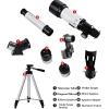 imageTelescopes for Adults 70mm Aperture 400mm AZ Mount Astronomical Refractor Portable Telescope for Kids and Beginners with Backpack to Travel and View Moon White