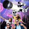 imageTelescopes for Adults 70mm Aperture 400mm AZ Mount Astronomical Refractor Portable Telescope for Kids and Beginners with Backpack to Travel and View Moon White