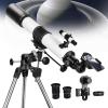 imageSOLOMARK Telescope 80EQ Refractor Professional Telescope 700mm Focal Length Telescopes for Adults Astronomy with 15X Barlow Lens Adapter for Photography and 13 Percent Transmission Moon Filter