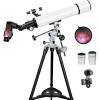 imageTelescope Telescopes for Adults Astronomy Professional 90mm Aperture 700mm High Powered Telescope for Beginners ampamp Kids with Precision Adjustment EQ Mount Tripod Phone Adapter