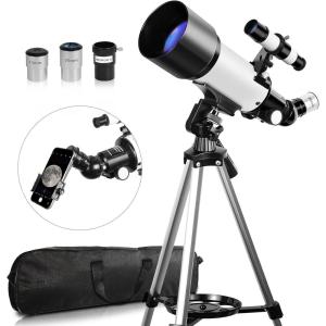 imageTelescope Telescopes for Adults 70mm Aperture 400mm Focal Length Telescopes for Adults Astronomy Travel Refractor Telescope with Carry Bag Gift for Kids